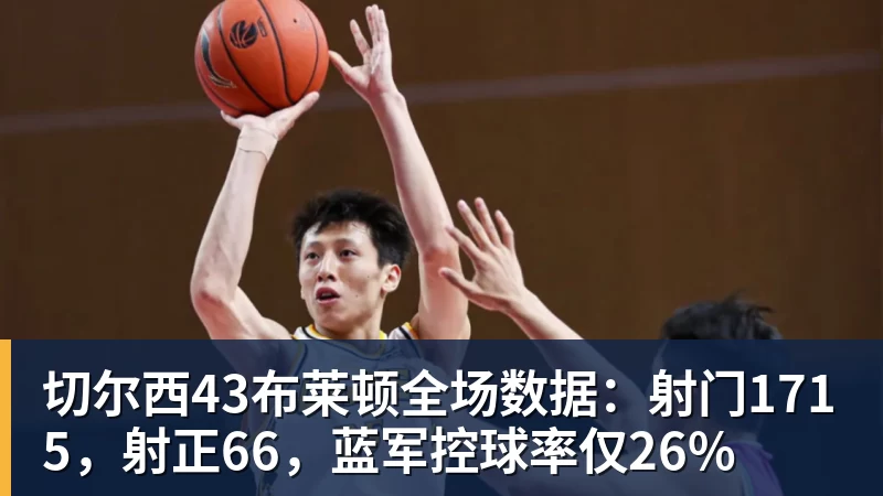 米兰体育切尔西43布莱顿全场数据：射门1715，射正66，蓝军控球率仅26%
